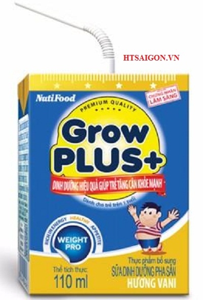Sữa bột pha sẵn Nuti Grow Plus xanh 110ml