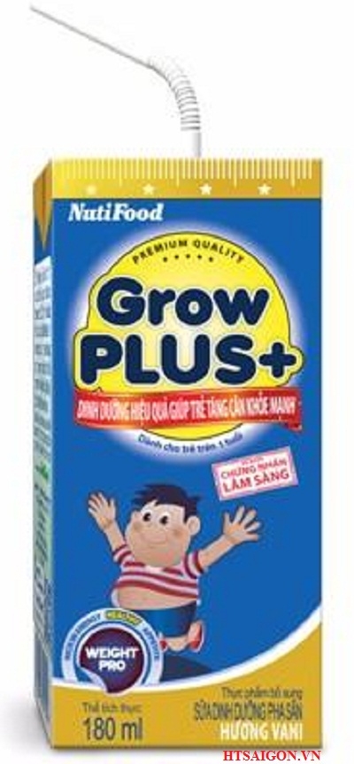 Sữa bột pha sẵn Nuti Grow Plus xanh 180ml