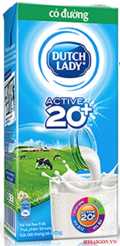 Sữa tiệt trùng Hà Lan Active 20+ 1 lít có đường