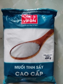 Muối tinh sấy cao cấp Vifon 450gr /túi vn