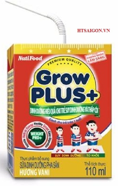 Sữa bột pha sẵn Nuti Grow Plus đỏ 110ml