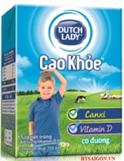 Sữa tiệt trùng Hà Lan Cao khỏe 110ml có đường